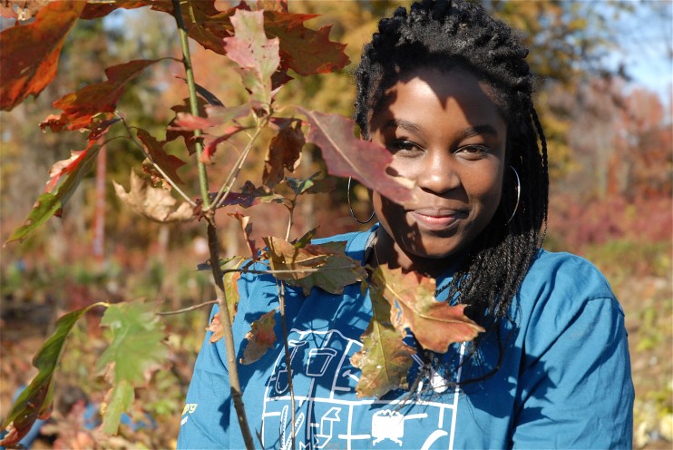 Rebecca, one of the thousands of volunteers helping to make it possible to reach the planting goal of one million trees!