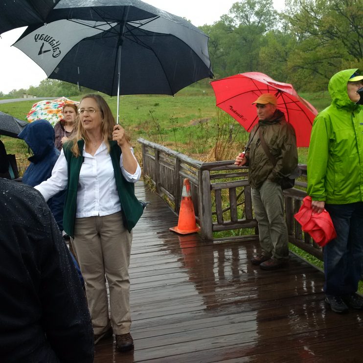 Despite some rain, attendees enjoyed walking the Arboretum's grounds while learning about sustainable landscaping.