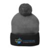Embroidered Pom-Pom Knit Cap - Chesapeake Bay Landscape Professionals Logo